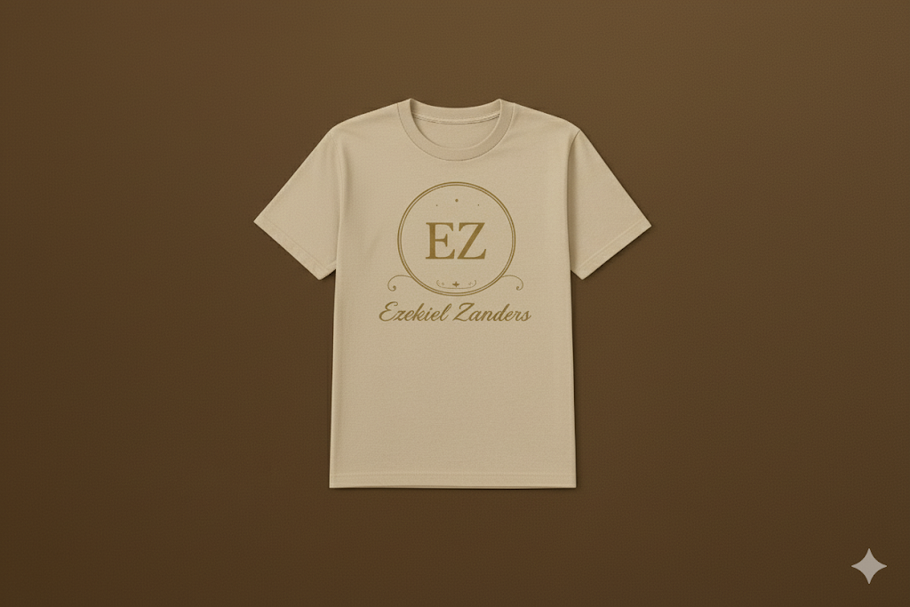 Premium Beige EZ Tee on model